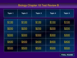 Biology Chapter 18 Test Review B