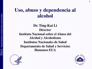Uso, abuso y dependencia al alcohol