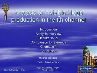 Analysis of Invisible Higgs production in the tth channel