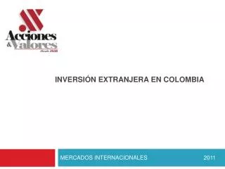 Inversión extranjera en Colombia