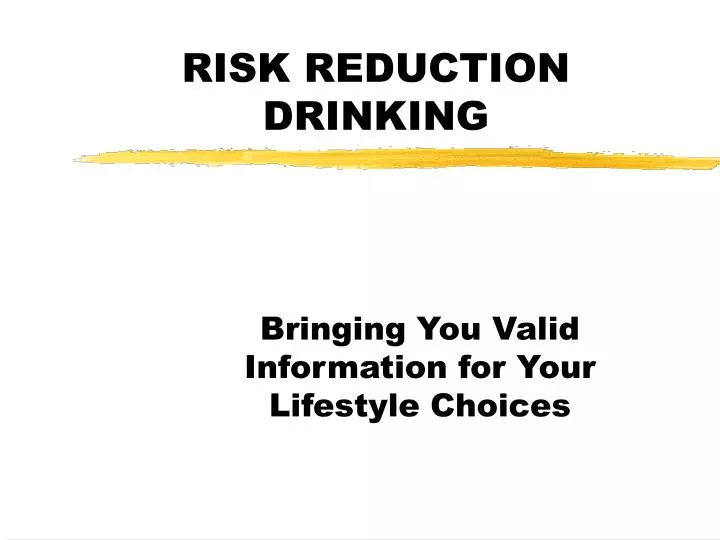 risk reduction drinking
