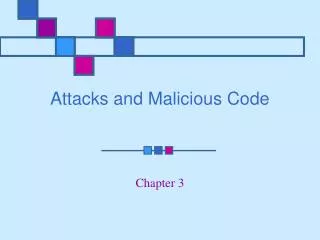 Attacks and Malicious Code