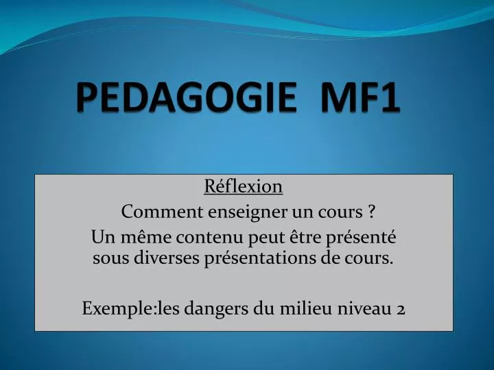 pedagogie mf1