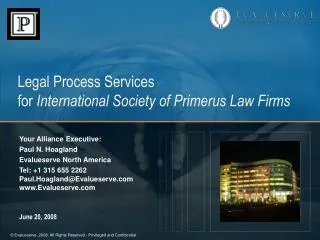 Legal Process Services for International Society of Primerus Law Firms