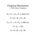 Chapman Mechanism (~1930, Sidney Chapman)