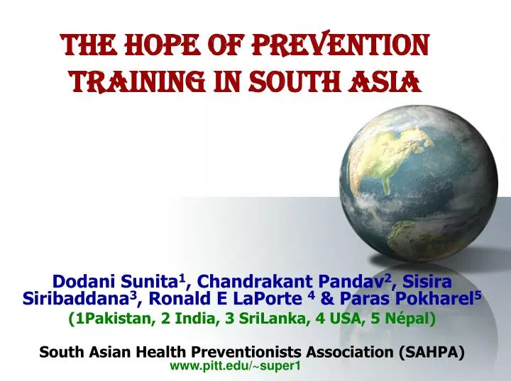 the hope of prevention training in south asia