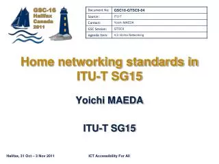 Home networking standards in ITU-T SG15