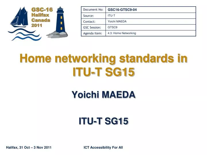 home networking standards in itu t sg15
