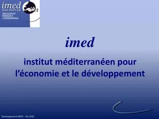imed institut méditerranéen pour l’économie et le développement