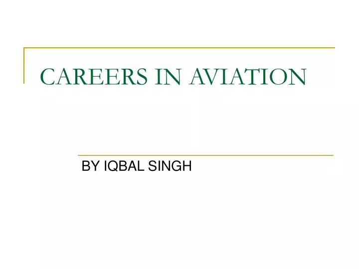 careers in aviation