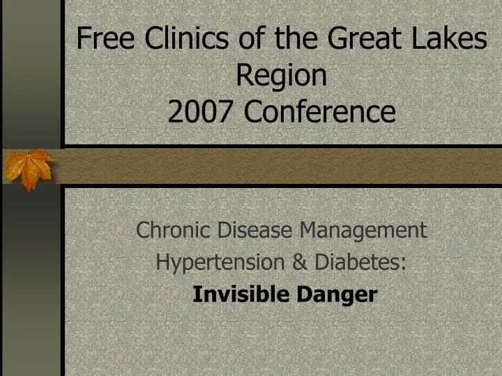 free clinics of the great lakes region 2007 conference