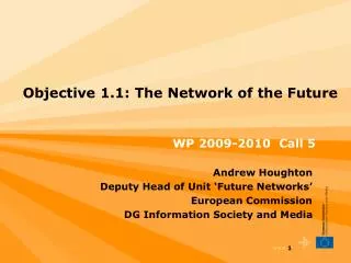 Objective 1.1: The Network of the Future