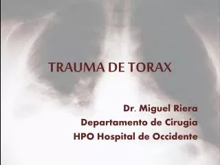 TRAUMA DE TORAX