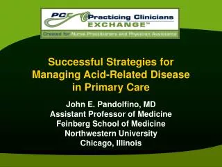 Successful Strategies for Managing Acid-Related Disease in Primary Care