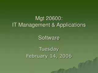 mgt 20600 it management applications software
