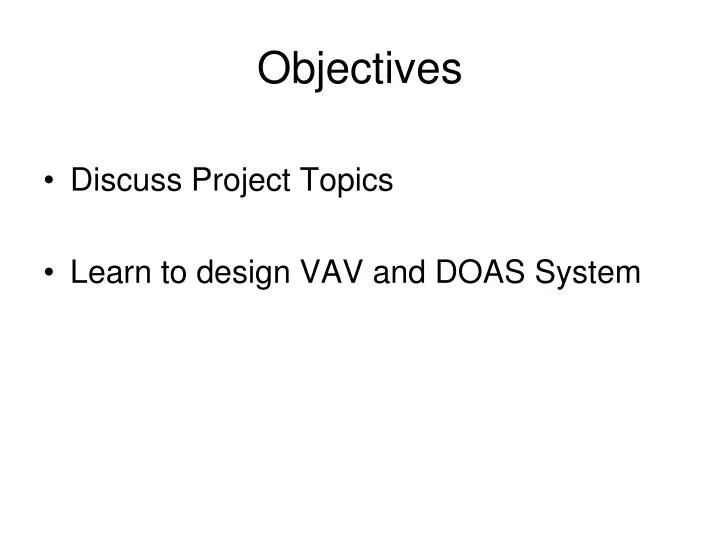 objectives