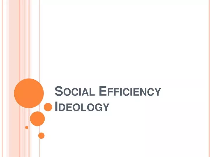 social efficiency ideology