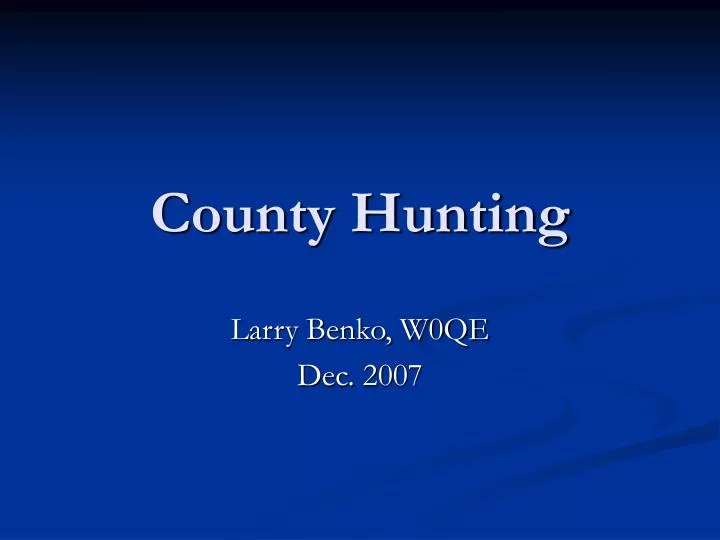 county hunting
