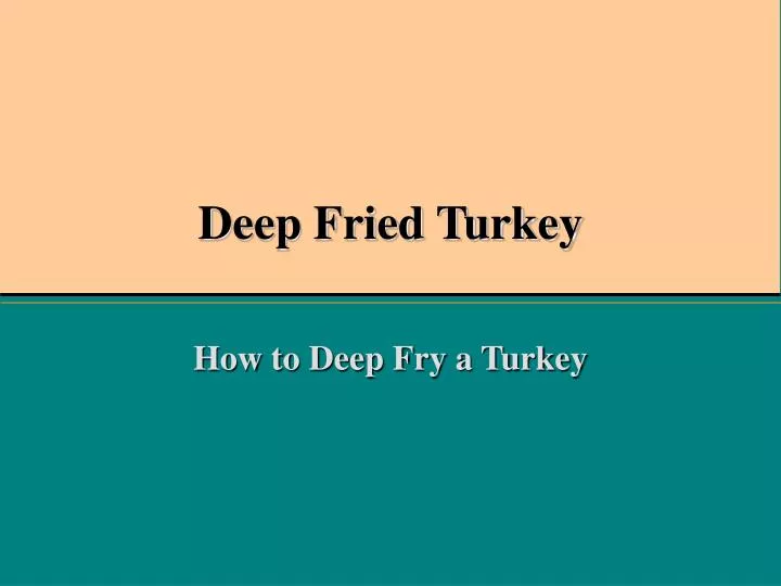 deep fried turkey