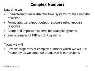 Complex Numbers