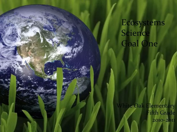 ecosystems goal 1