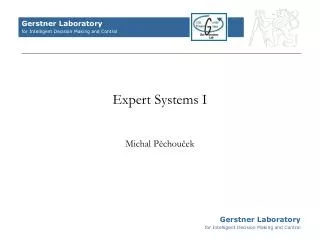 Expert Systems I
