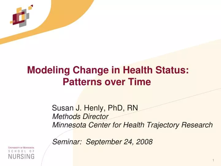 modeling change in health status patterns over time