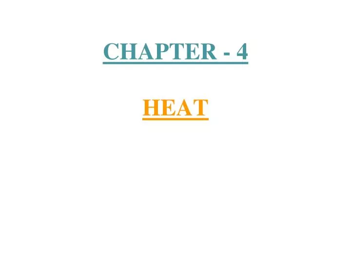chapter 4 heat