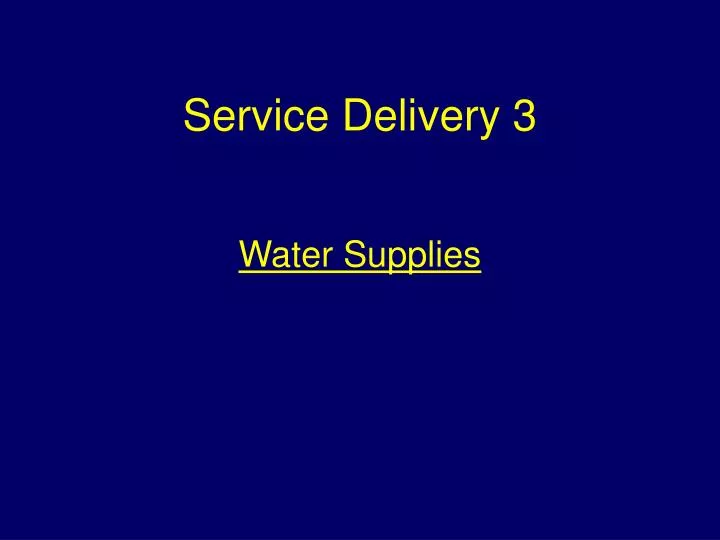 service delivery 3