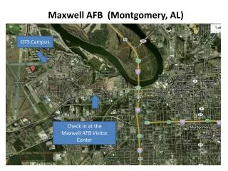 Check in at the Maxwell AFB Visitor Center