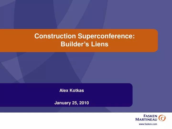 construction superconference builder s liens