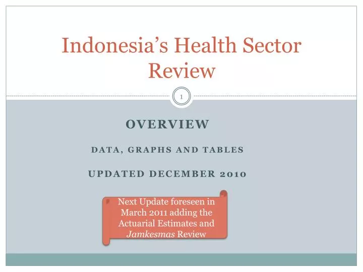 indonesia s health sector review