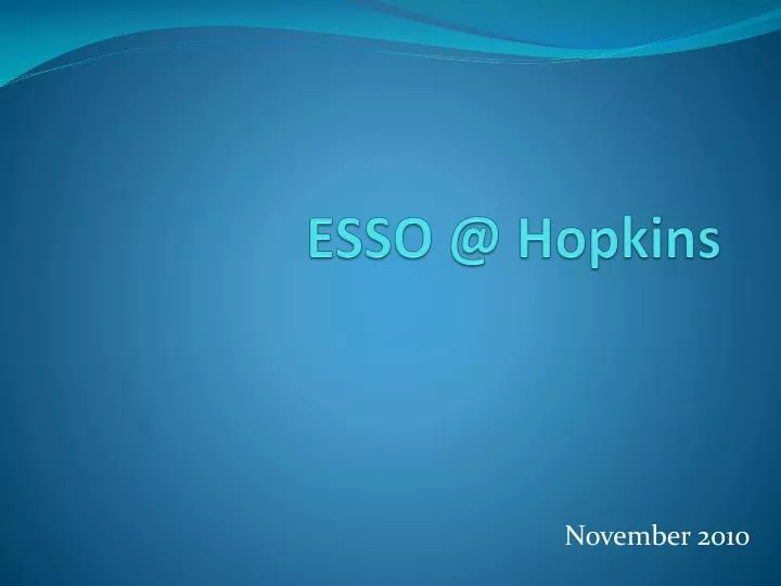 esso @ hopkins