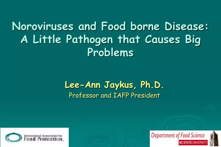 noroviruses and food borne disease a little pathogen that causes big problems