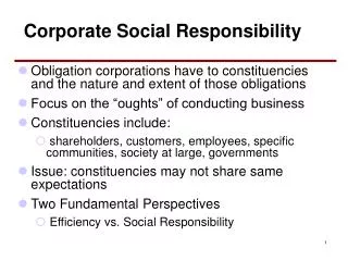 Corporate Social Responsibility