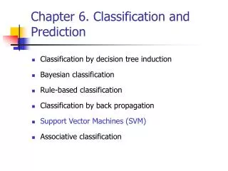 Chapter 6. Classification and Prediction