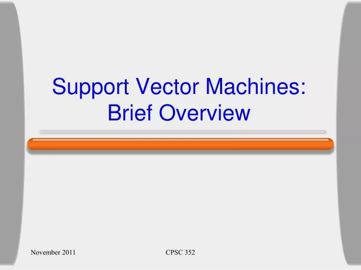 support vector machines brief overview