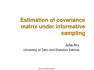 Estimation of covariance matrix under informative sampling