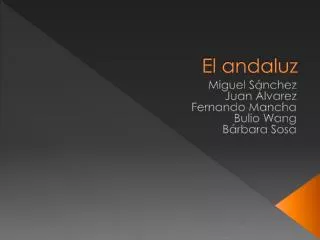 el andaluz