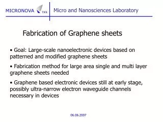 Micro and Nanosciences Laboratory