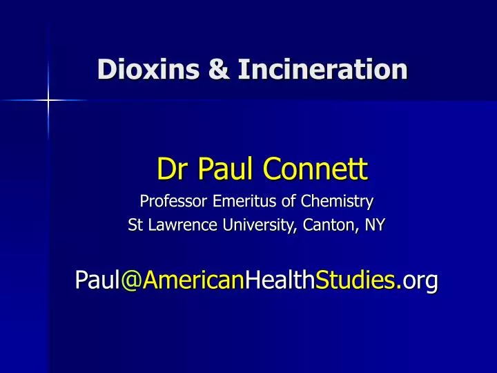 dioxins incineration