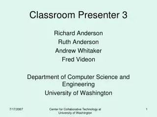 Classroom Presenter 3