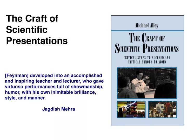 the craft of scientific presentations