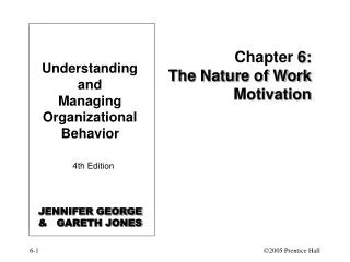 Chapter 6: The Nature of Work Motivation