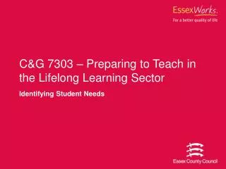 c g 7303 preparing to teach in the lifelong learning sector