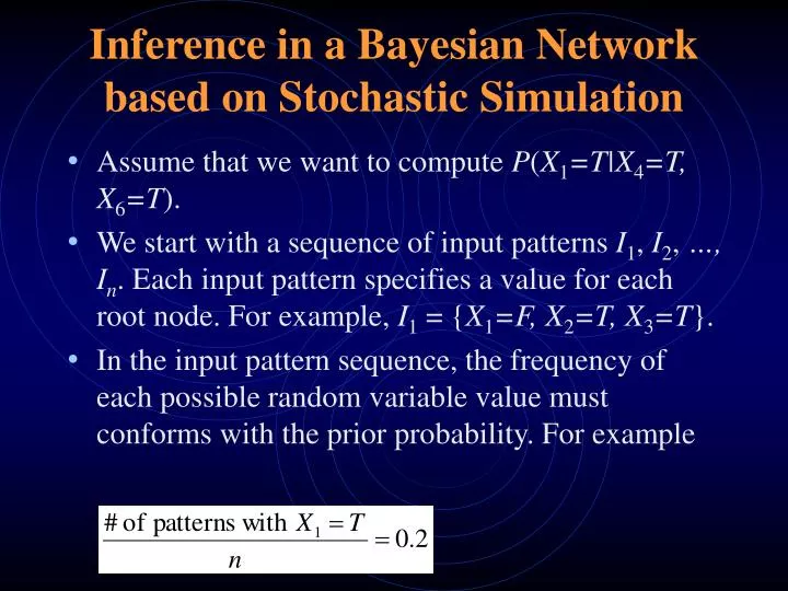 inference in a bayesian network based on stochastic simulation