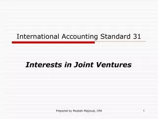 International Accounting Standard 31