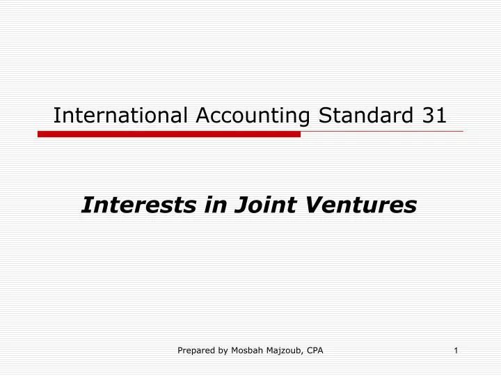 international accounting standard 31