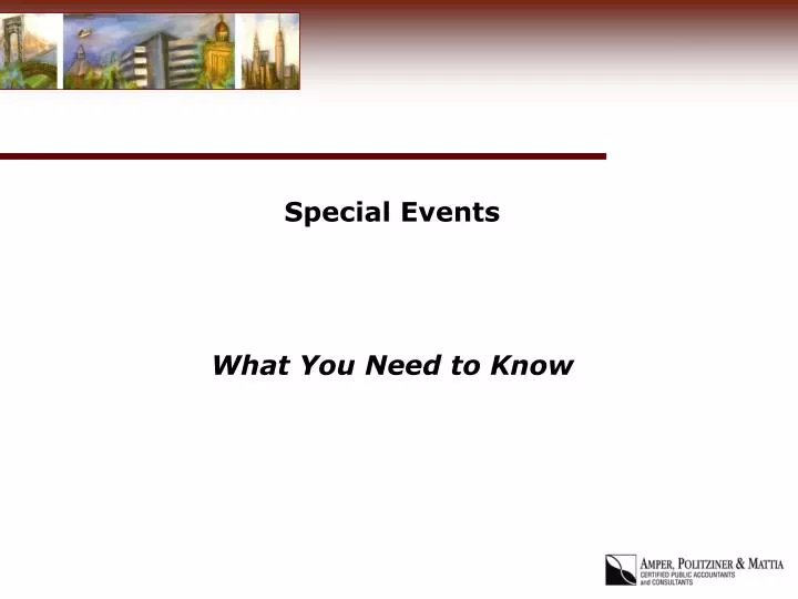 special events what you need to know