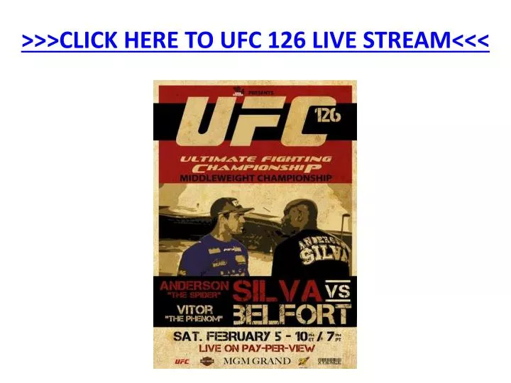 click here to ufc 126 live stream
